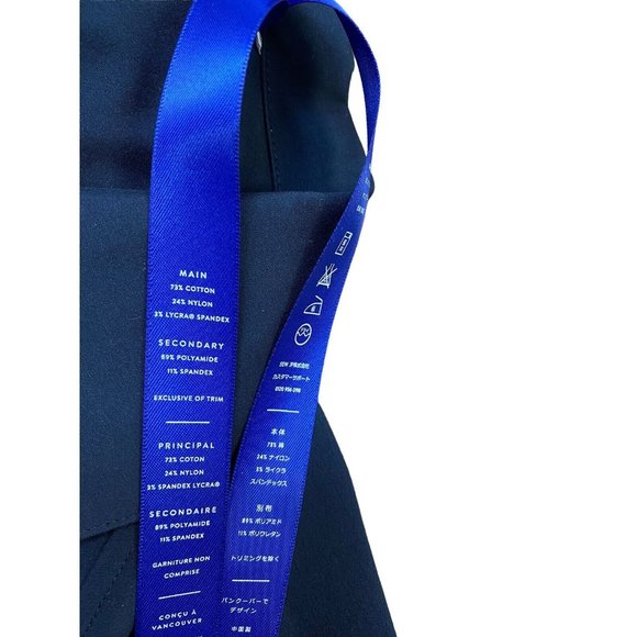 Kit & Ace Midi Shirt Dress XS / S Blue Belted Pockets Cotton - Picture 3 of 5